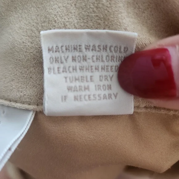 Fiorlini International Faux Suede Lace Up‎ Long Sleeve Top Y2K Rodeo 90s Size L - Picture 12 of 12